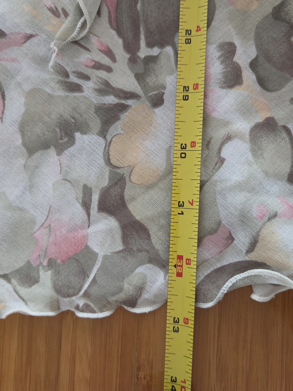 Vintage Papillon Blanc Olive and Pink Floral Slip Mini Dress - Picture 11 of 14